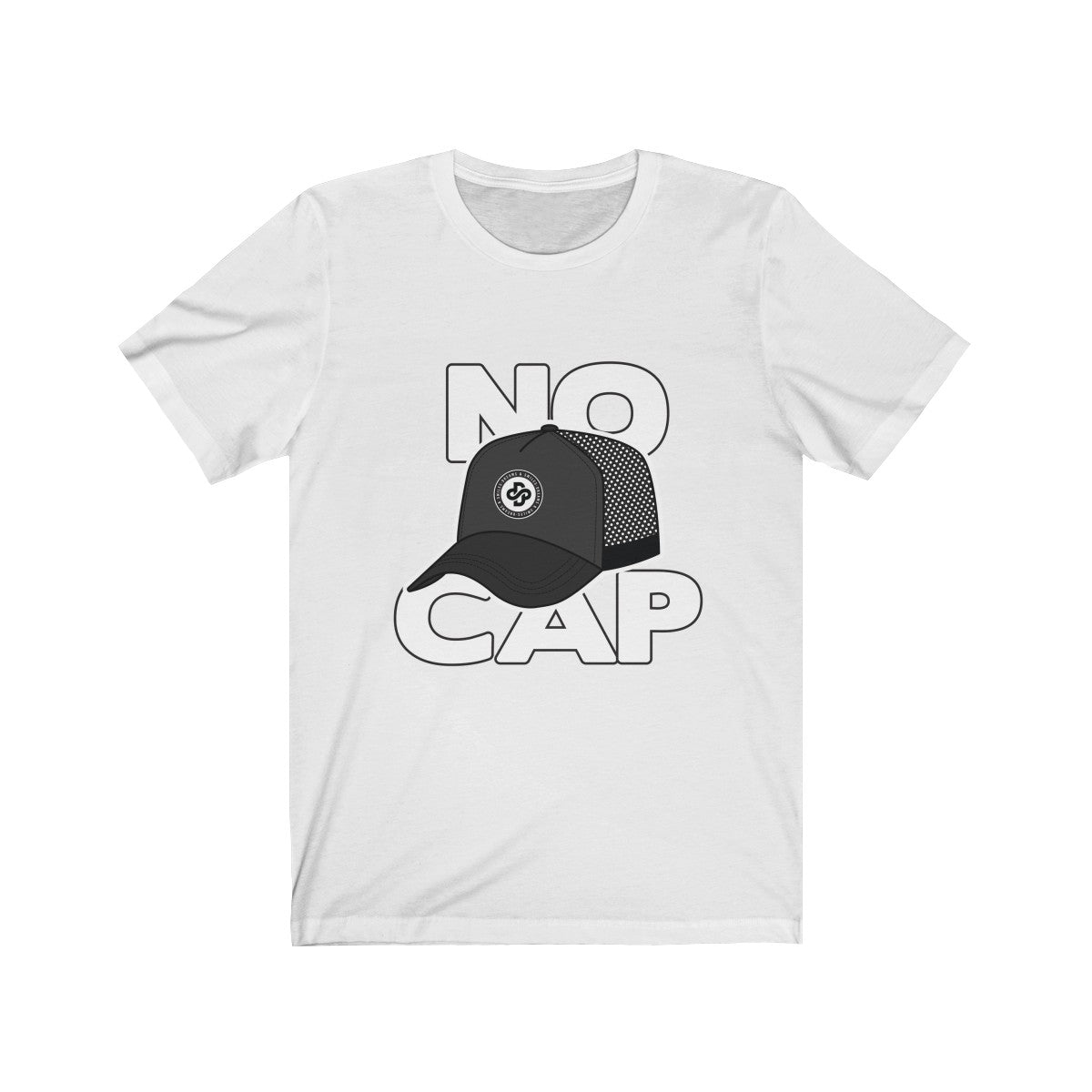 'No Cap' in Black Short Sleeve Tee