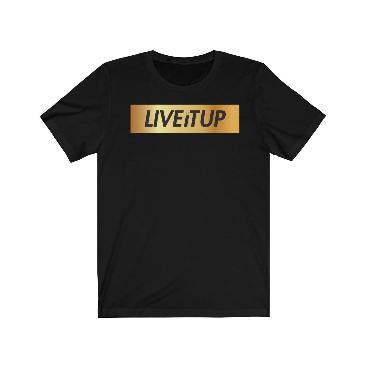 'Live It Up Block' In Gold Short Sleeve Tee