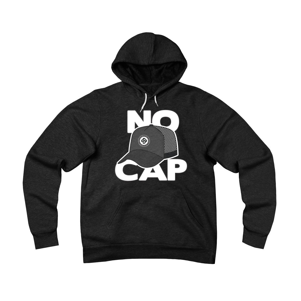 'No Cap' in Black Pullover Hoodie