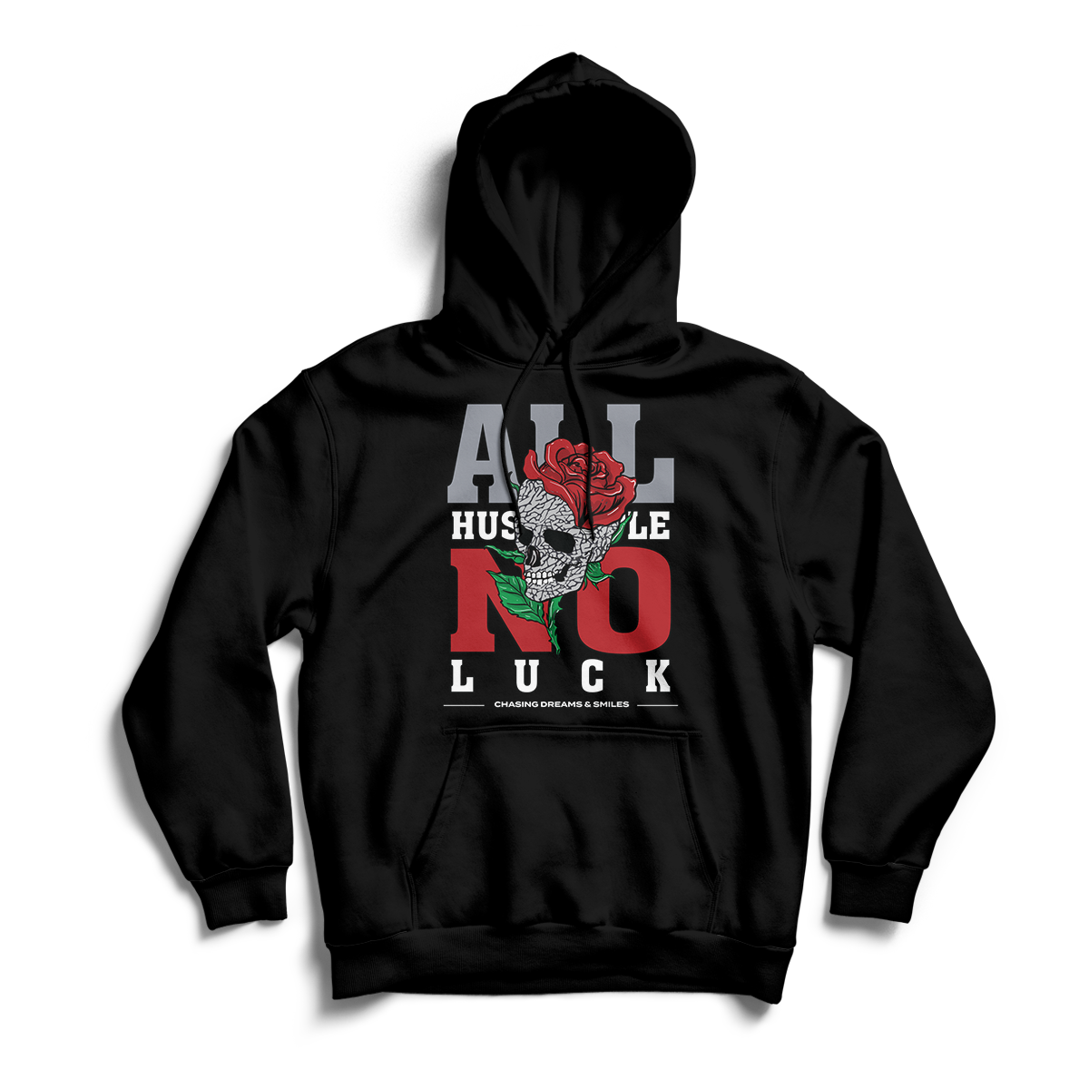 'All Hustle' in Red Cement CW Unisex Pullover Hoodie