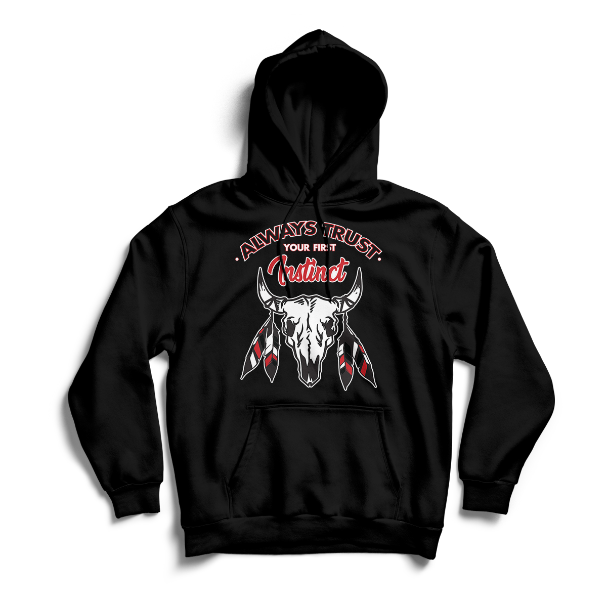 'Always Trust Cow' in Gym Red CW Unisex Pullover Hoodie