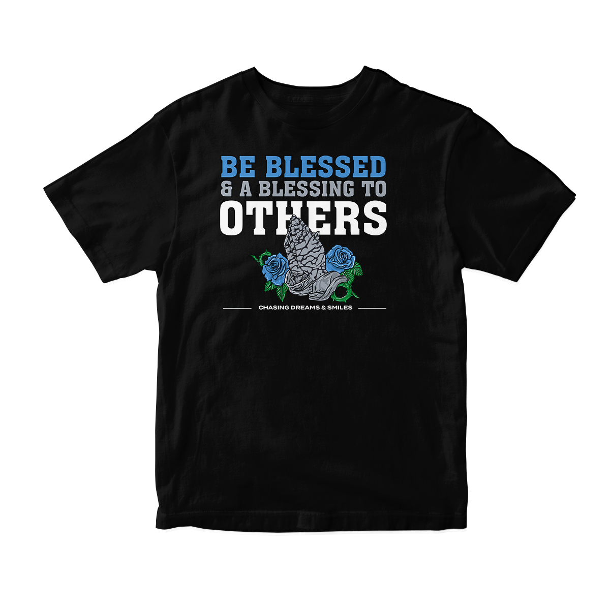 'Be Blessed' in UNC CW Short Sleeve Tee