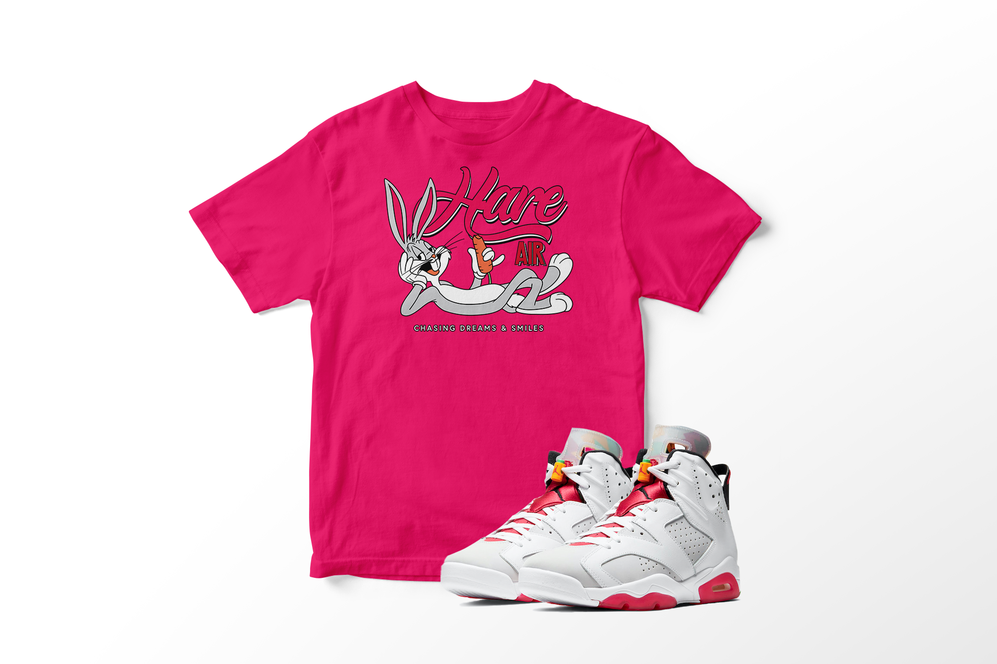 'Bunny Hare Air' in Hare CW Short Sleeve Tee
