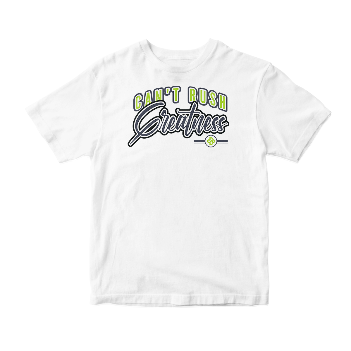 'Can't Rush Greatness' in Neon 4 CW Short Sleeve Tee
