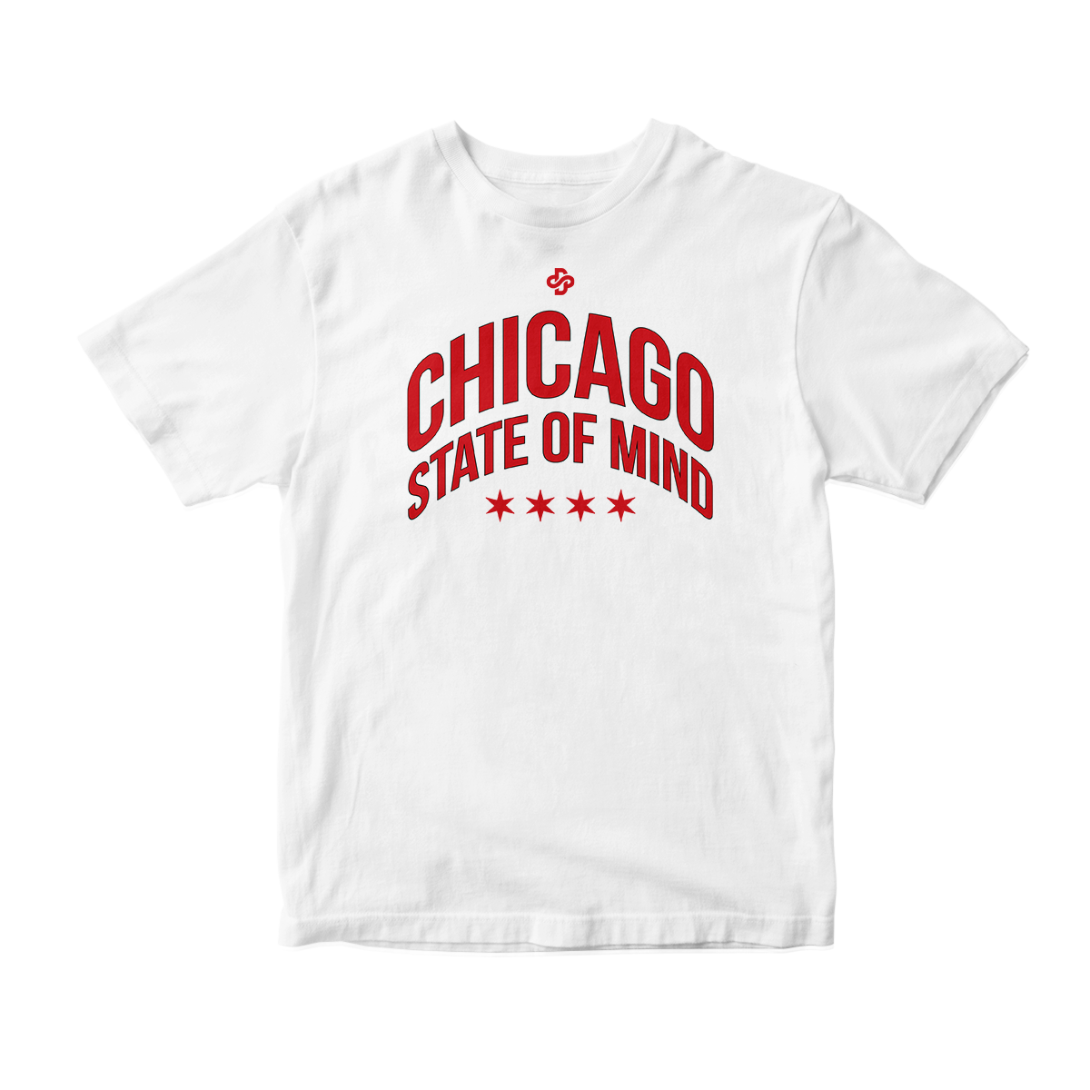 'Chicago State of Mind' in Gym Red CW Unisex Short Sleeve Tee