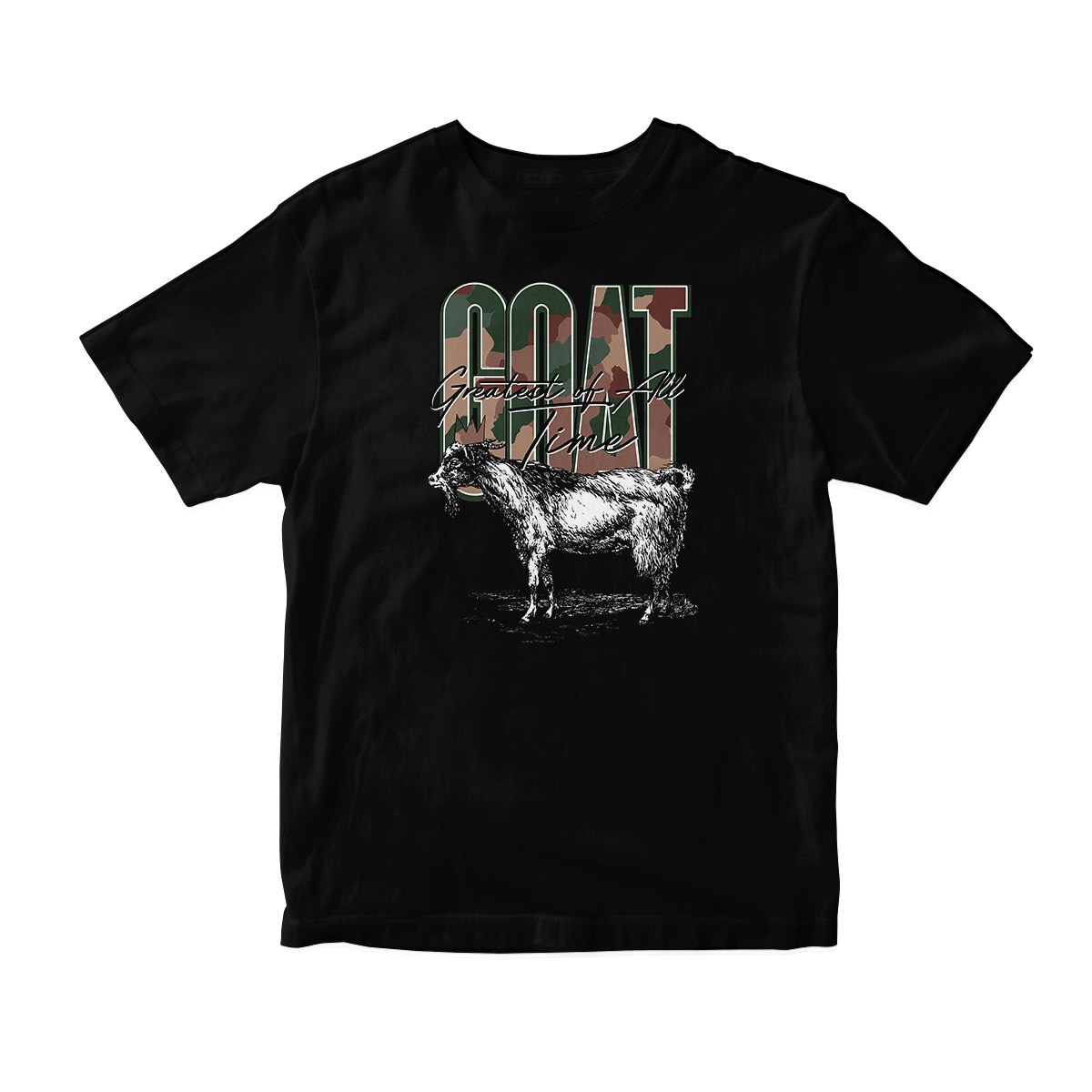 'Crown Goat' in Woodland CW Short Sleeve Tee