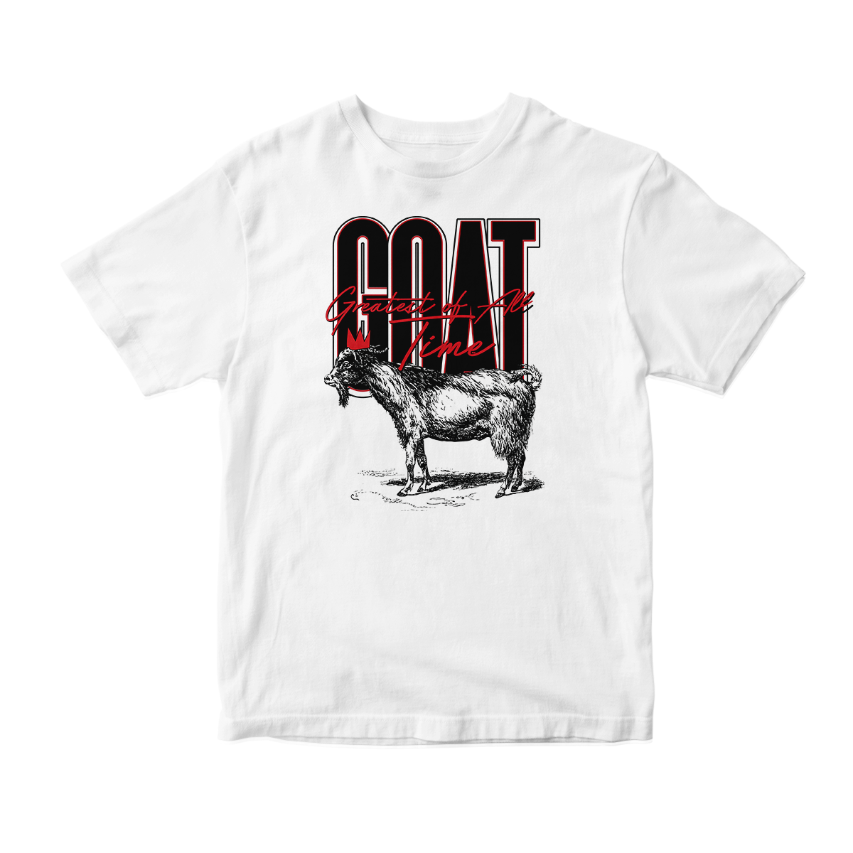 'Crown Goat' in Bred 11 CW Short Sleeve Tee