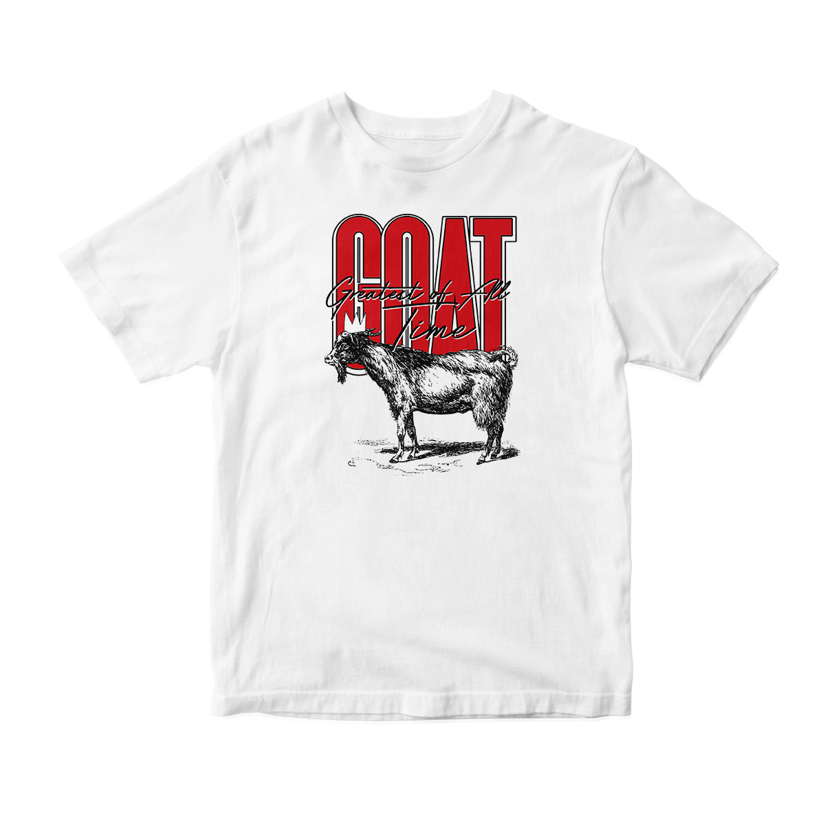 'Crown Goat' in Gym Red CW Unisex Short Sleeve Tee