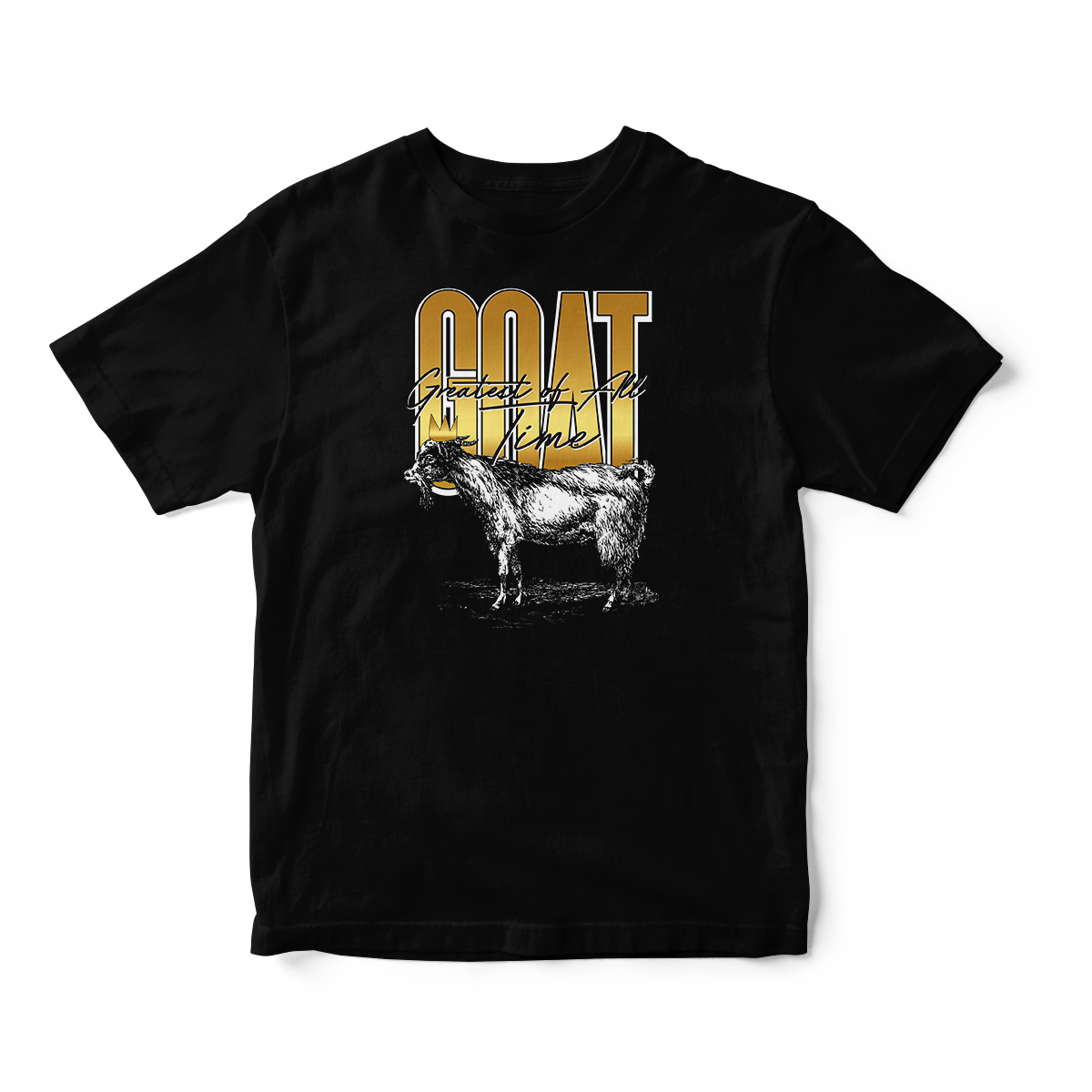 Crown Goat in Gold Short Sleeve Tee