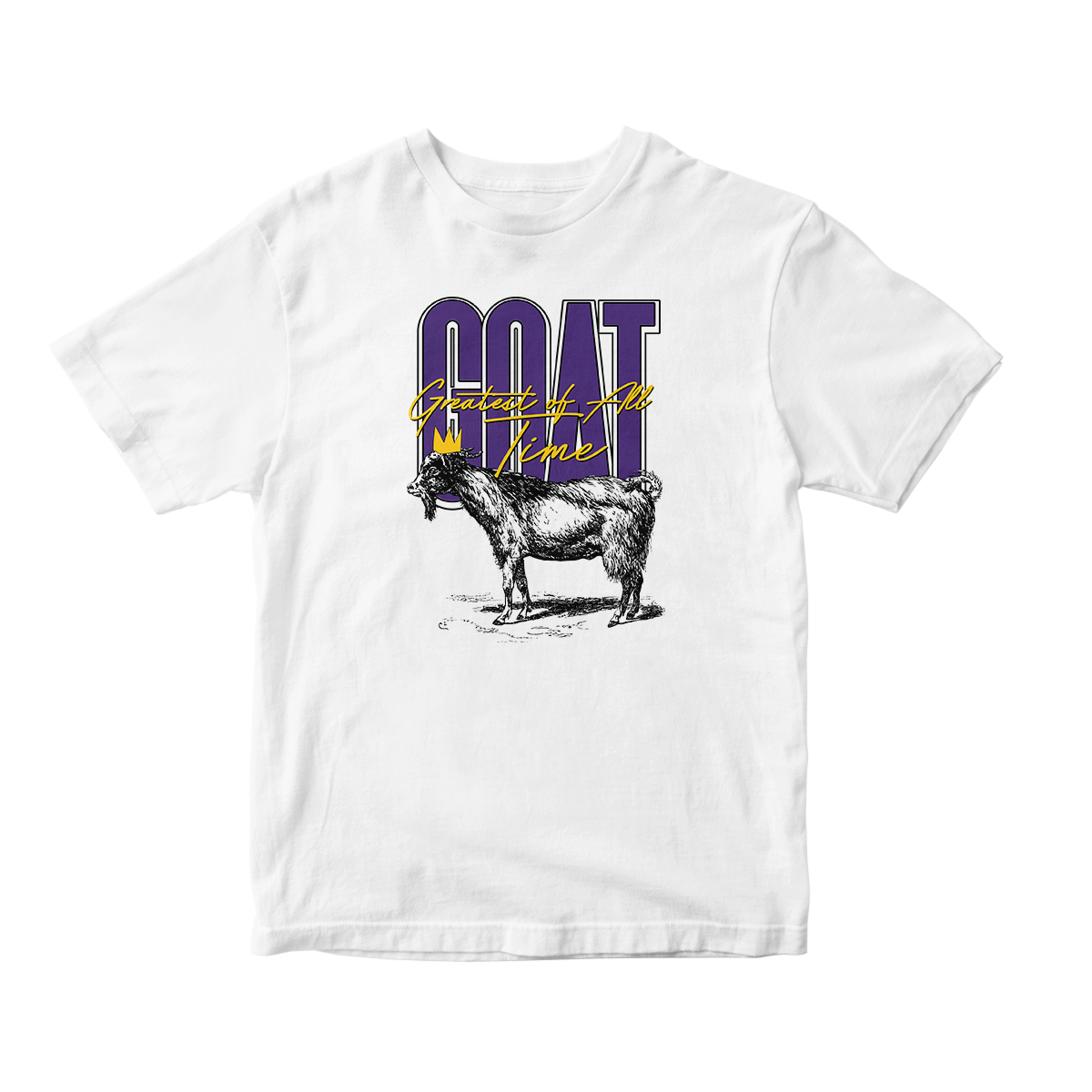 'Crown Goat' in Lakers CW Short Sleeve Tee