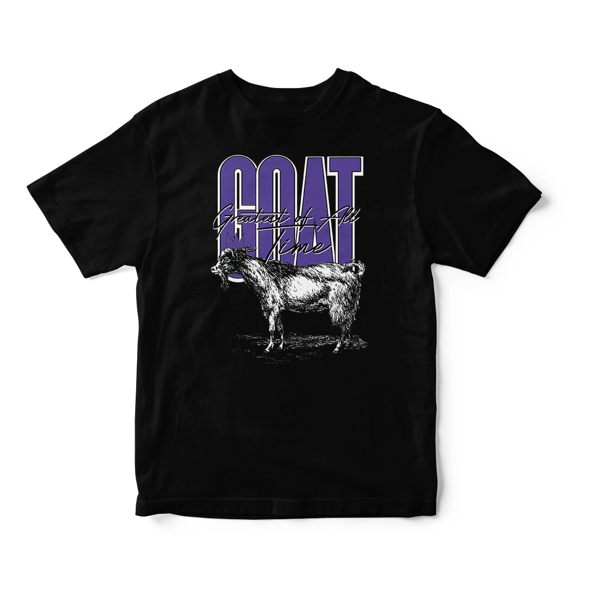 Crown Goat in Purple Short Sleeve Tee
