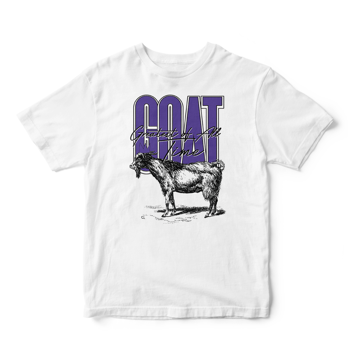 Crown Goat in Purple Short Sleeve Tee
