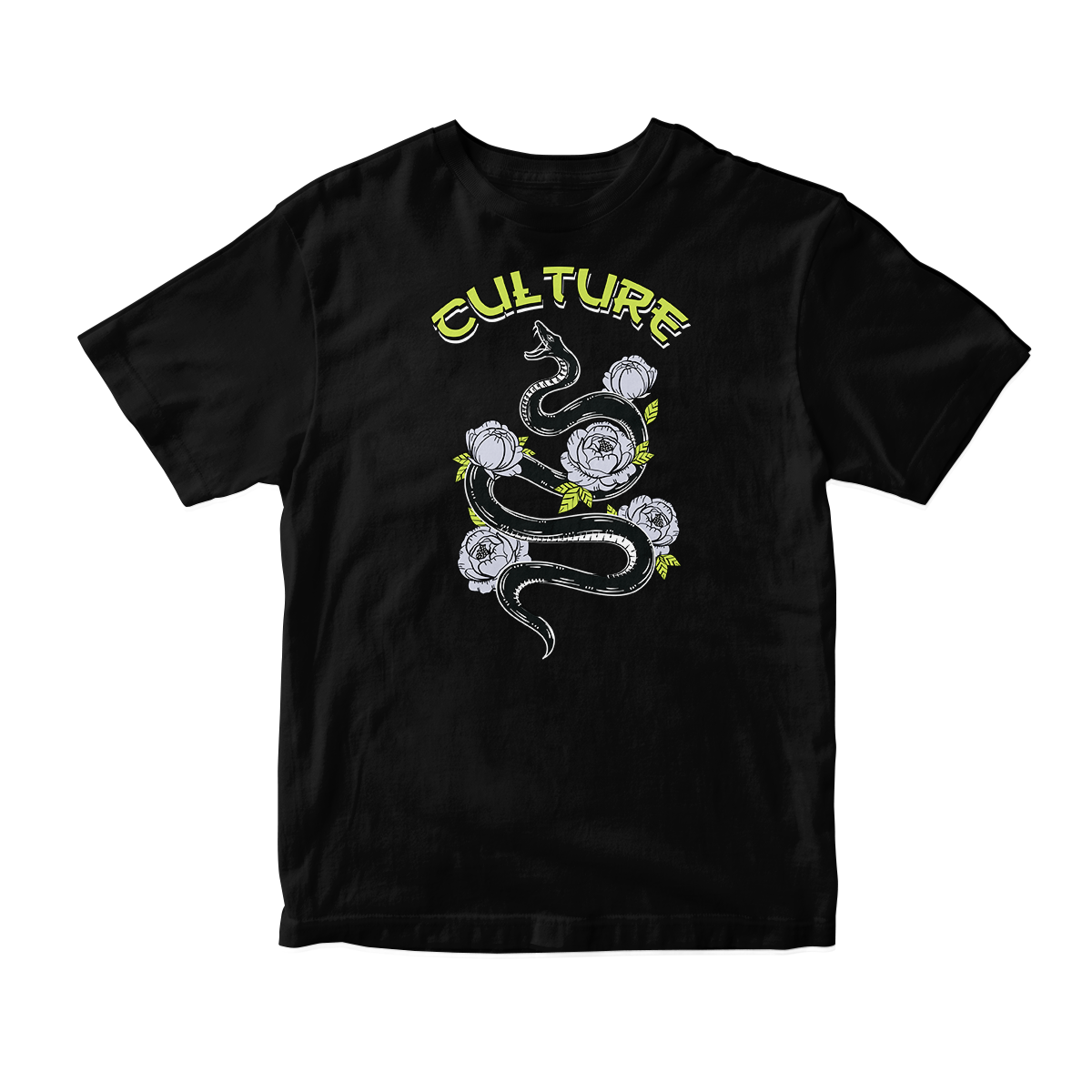 'Culture Snake' in Neon 4 CW Short Sleeve Tee
