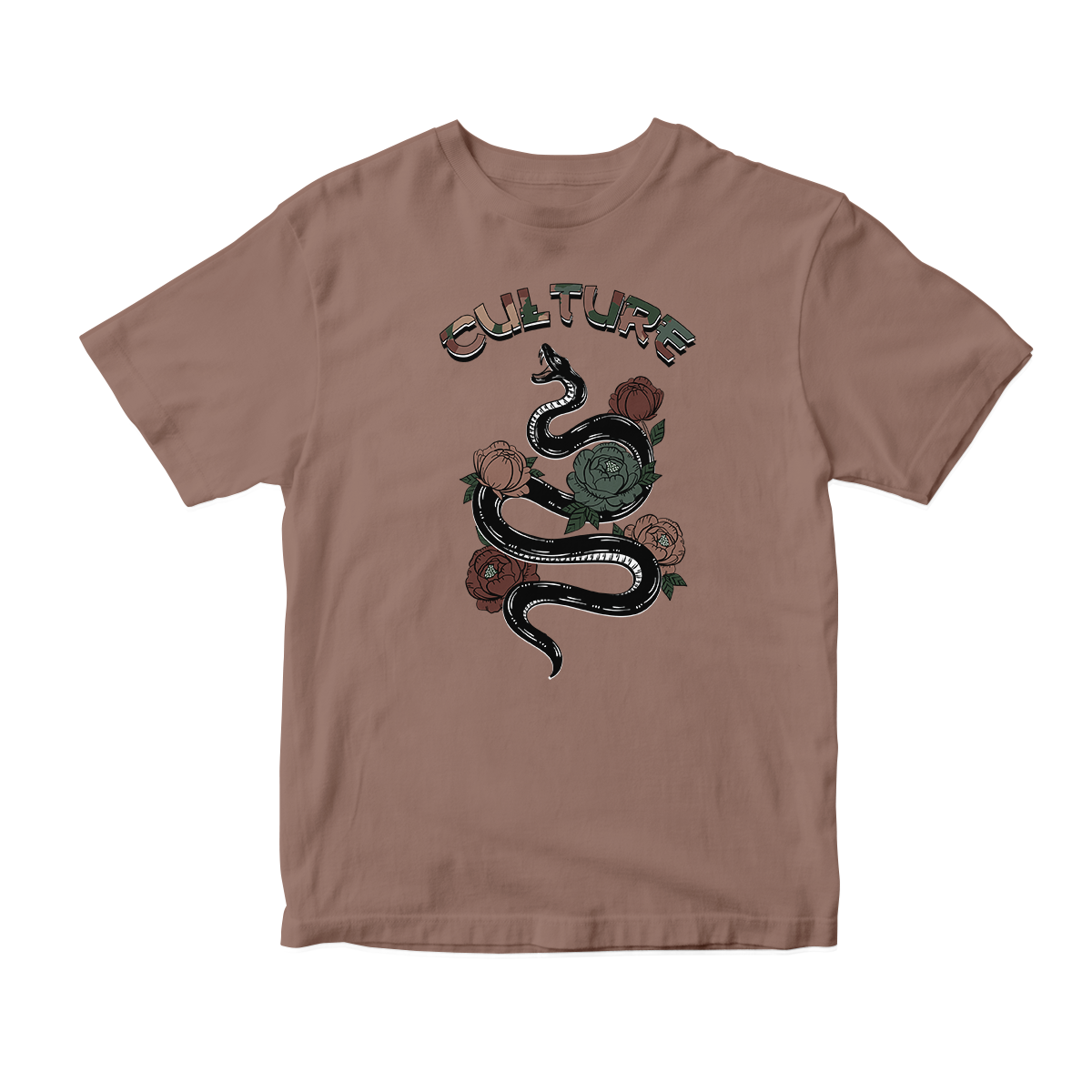 'Culture Snake' in Woodland CW Short Sleeve Tee