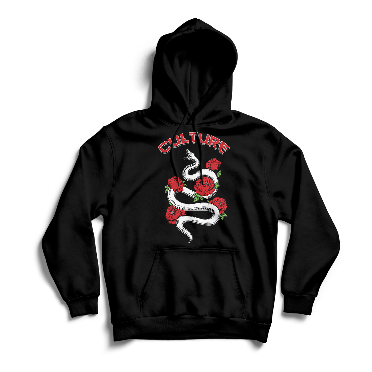 'Culture Snake' in Gym Red CW Unisex Pullover Hoodie