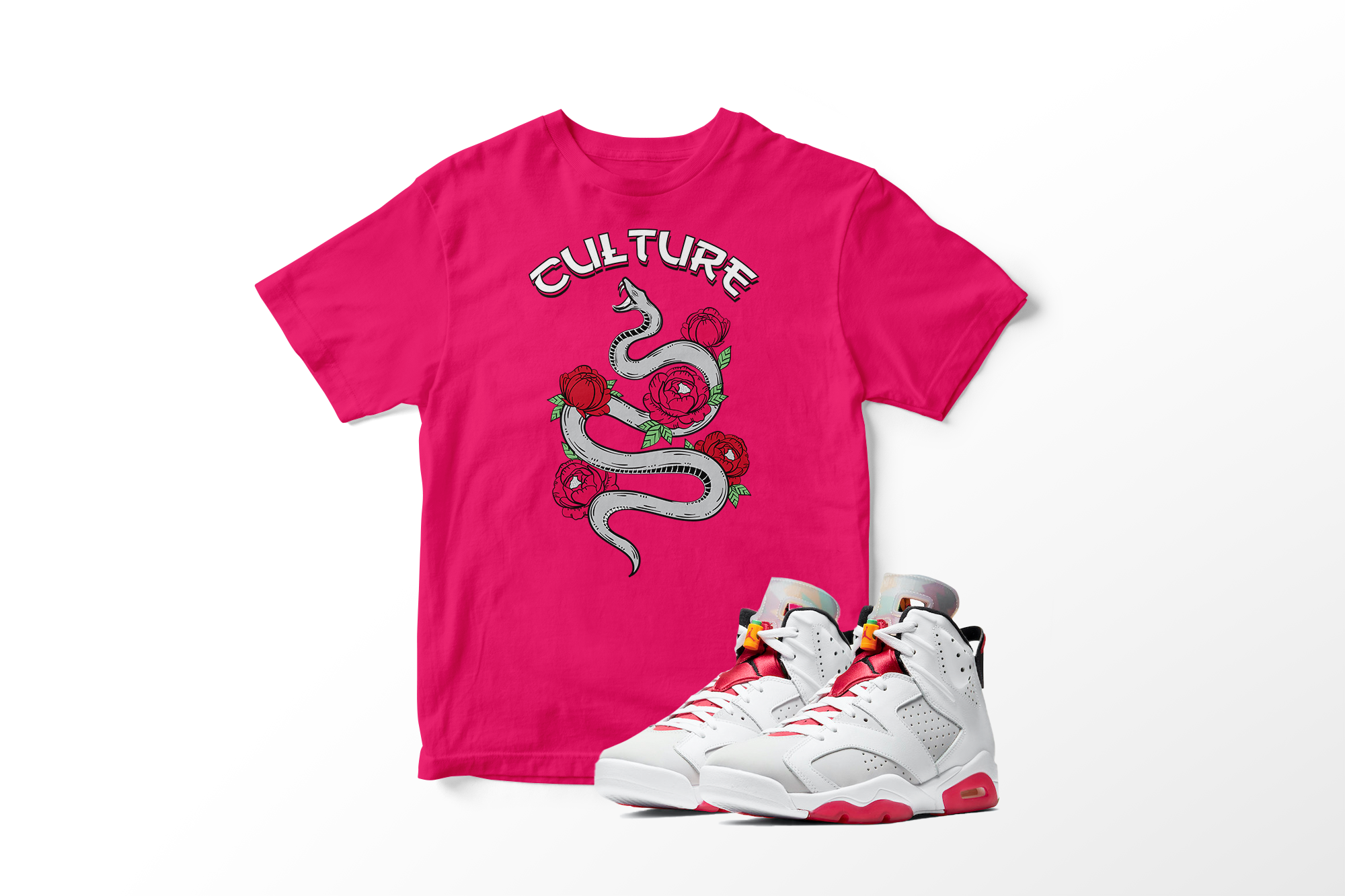 'Culture Snake' in Hare CW Short Sleeve Tee