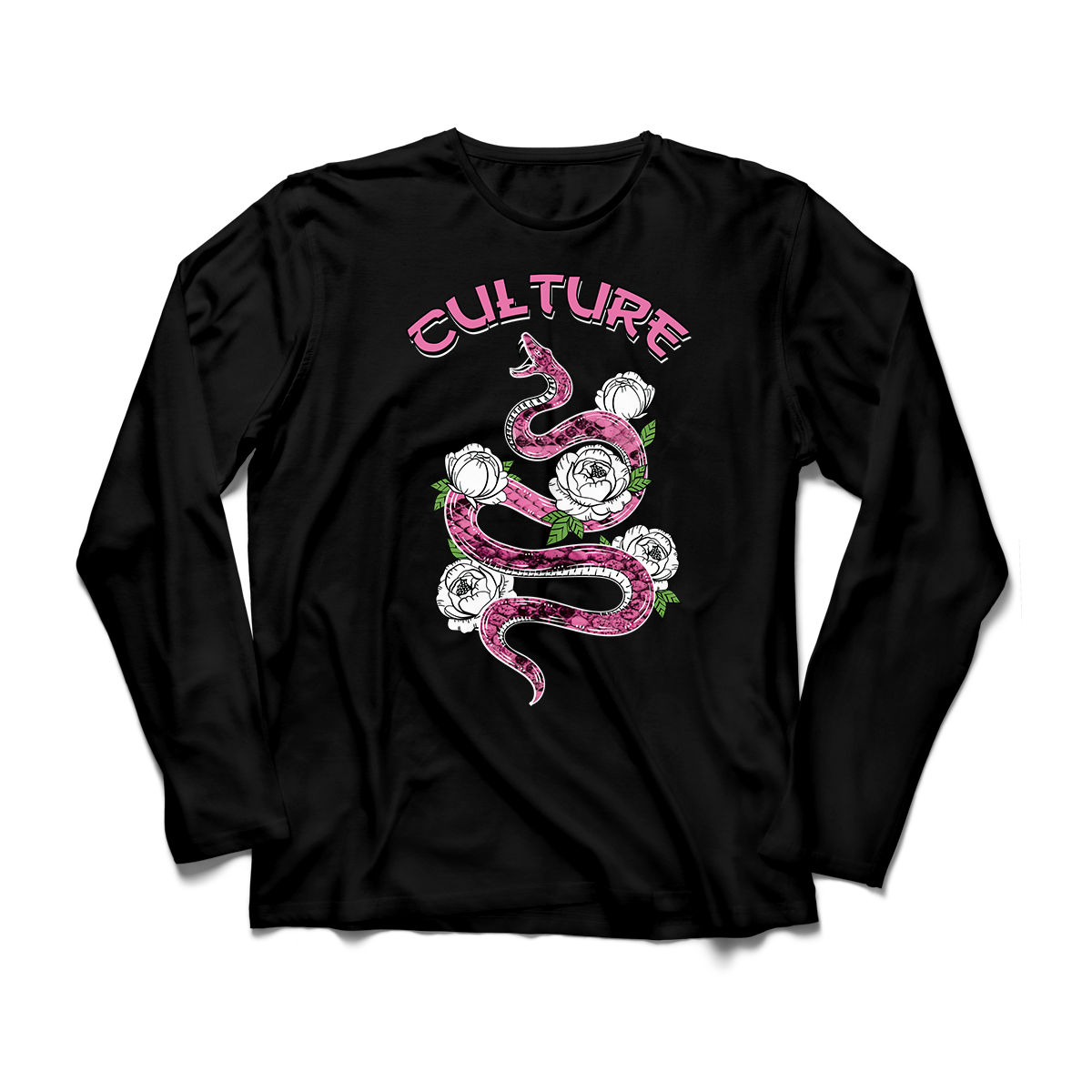 'Culture Snake' in Pink Snakeskin CW Comfort Long Sleeve