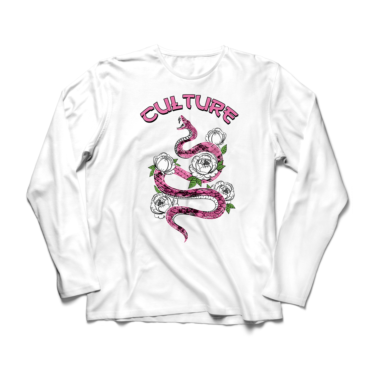 'Culture Snake' in Pink Snakeskin CW Comfort Long Sleeve