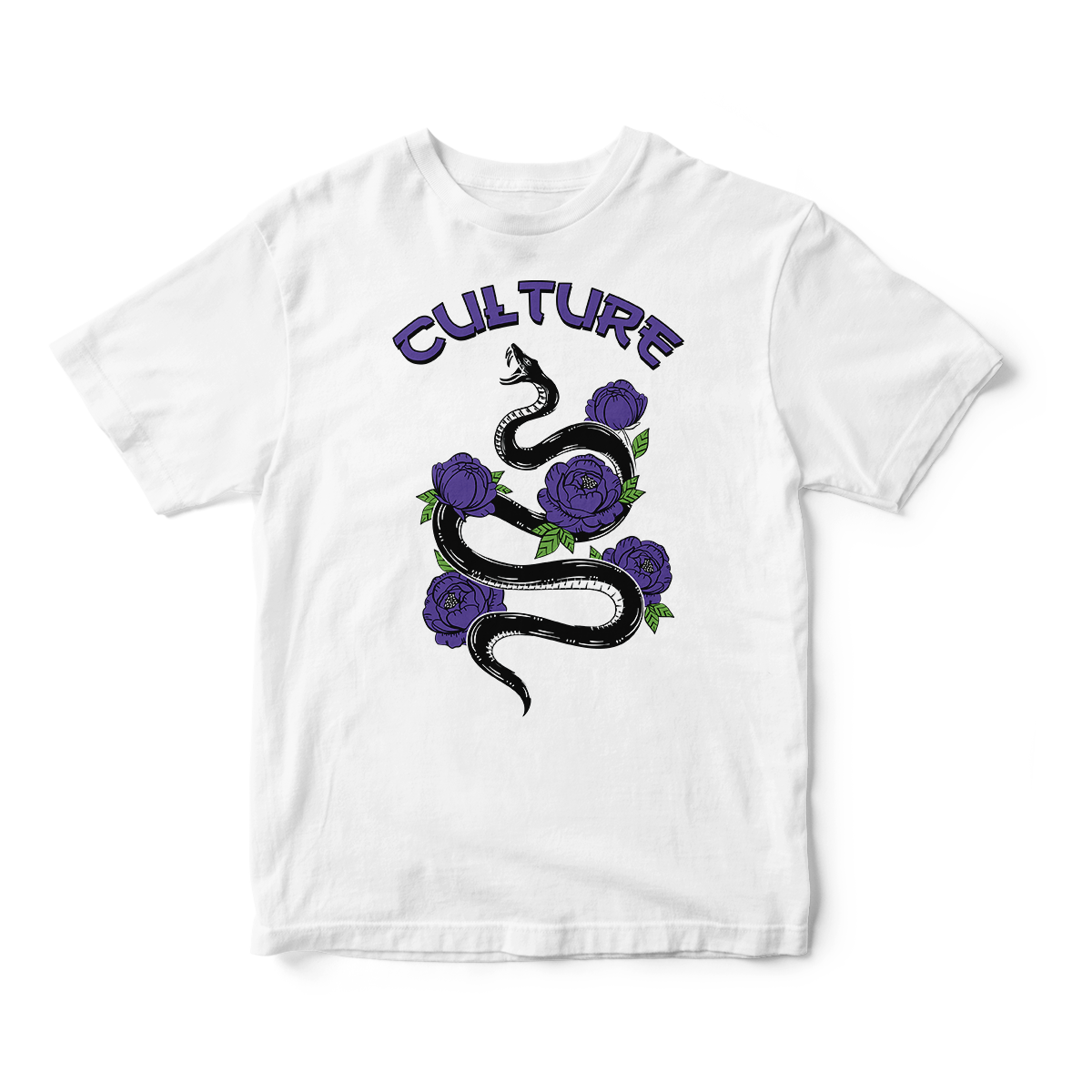 Culture Snake in Purple Short Sleeve Tee