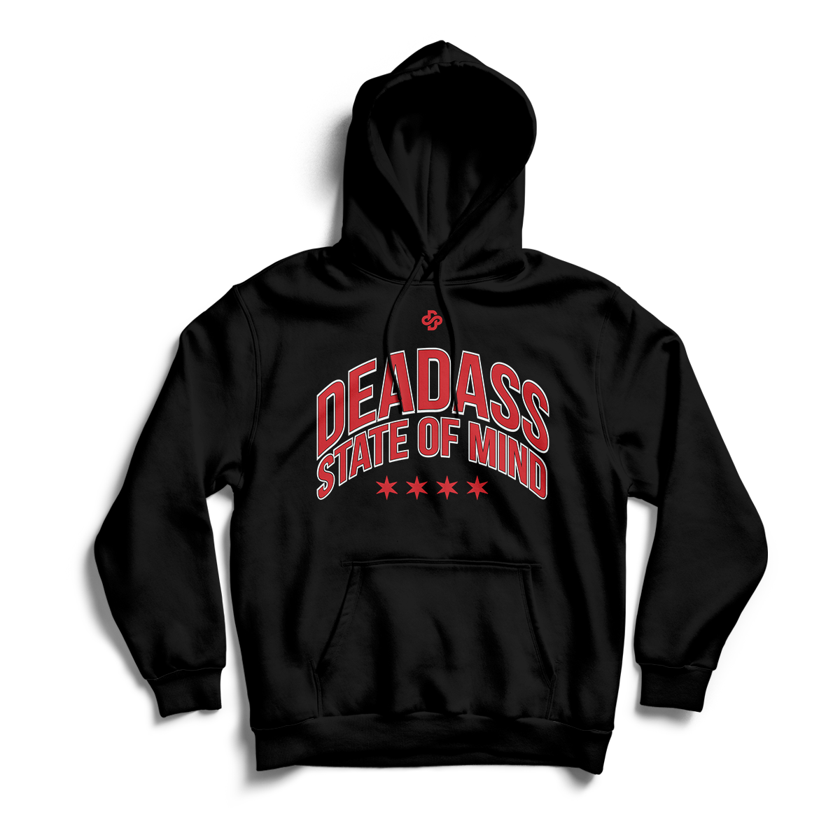'Deadass State of Mind' in Gym Red CW Unisex Pullover Hoodie