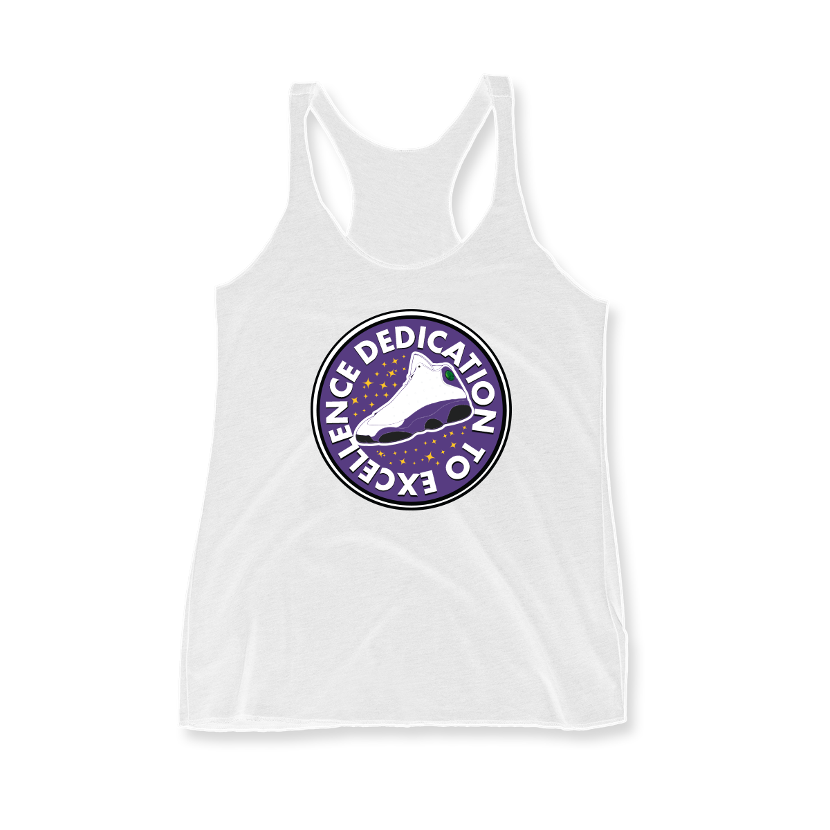 'Dedication To Excellence' in Lakers CW Women's Racerback Tank