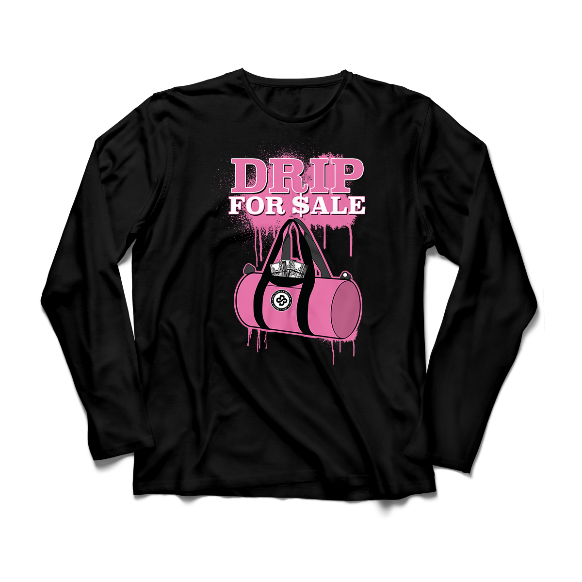 'Drip For Sale' in Pink Snakeskin CW Comfort Long Sleeve
