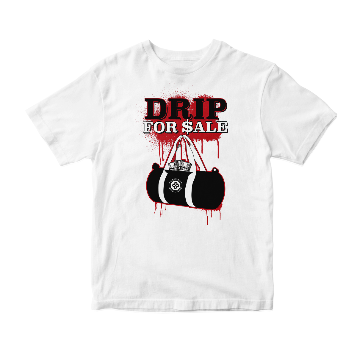 'Drip For Sale' in Bred 11 CW Short Sleeve Tee