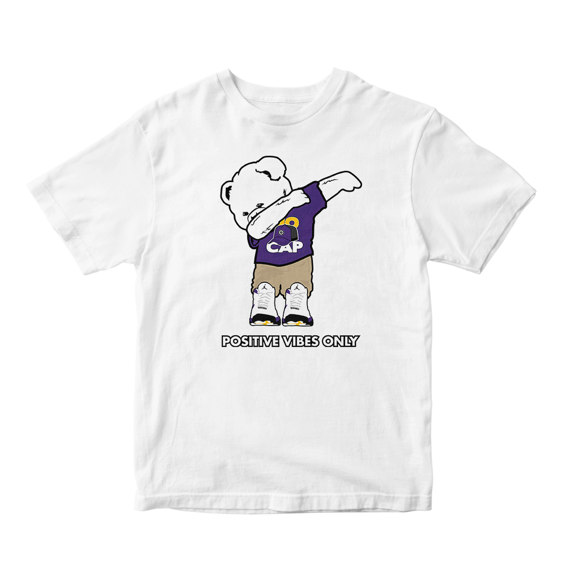 'D&S Dabbin Bear' in Lakers CW Short Sleeve Tee