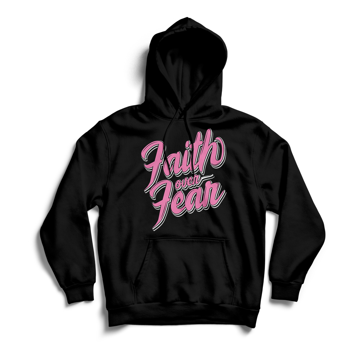 'Faith Over Fear' in Pink Snakeskin CW Unisex Pullover Hoodie