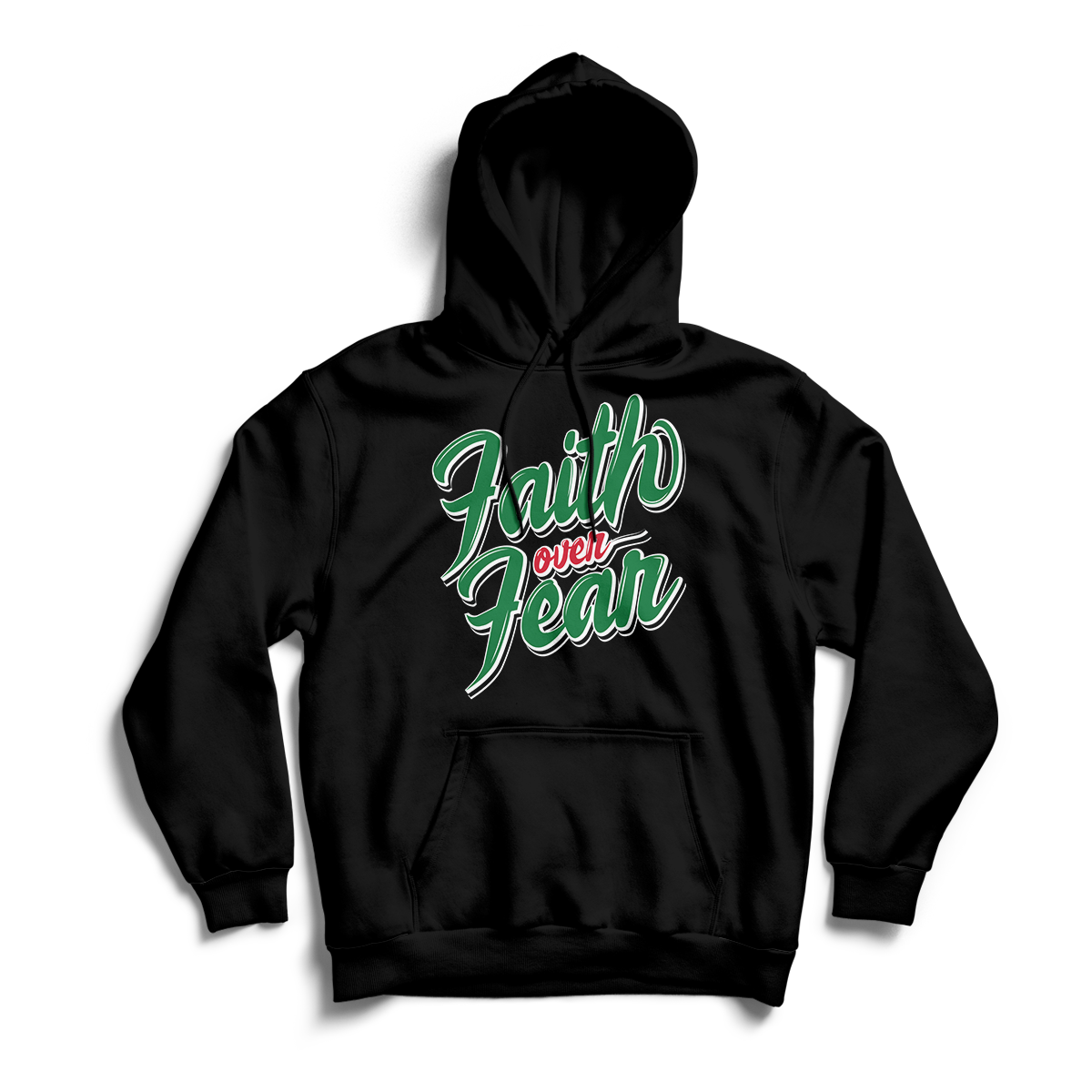'Faith Over Fear' in Pine Green CW Unisex Pullover Hoodie
