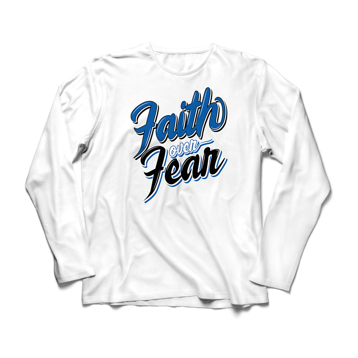 'Faith Over Fear' in Game Royal CW Men's Comfort Long Sleeve