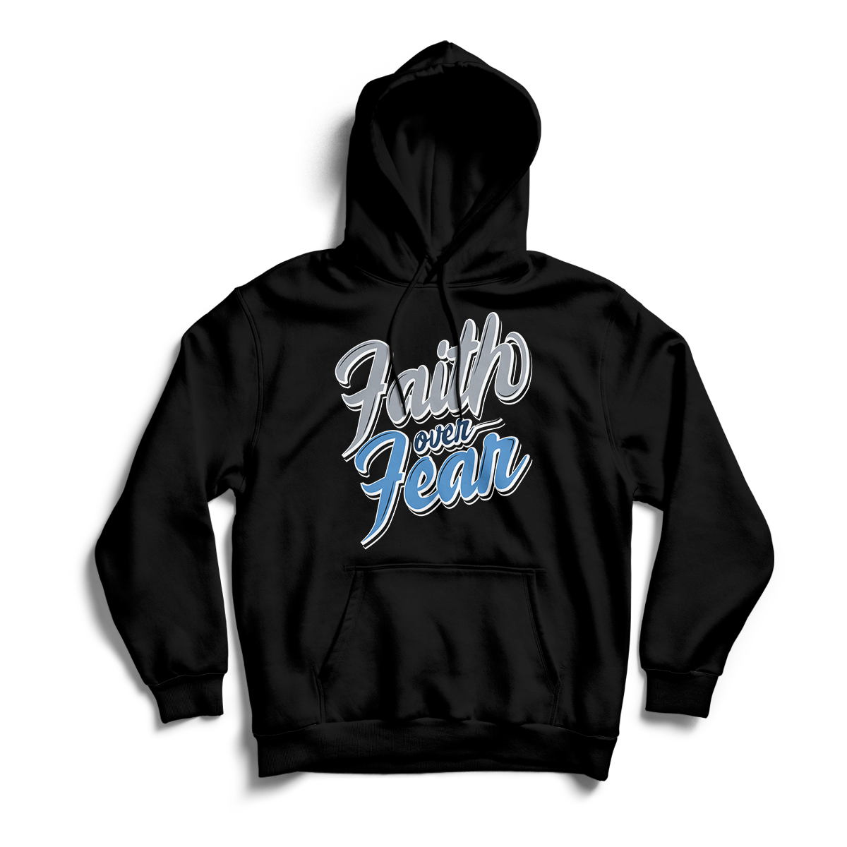'Faith Over Fear' in UNC CW Unisex Pullover Hoodie