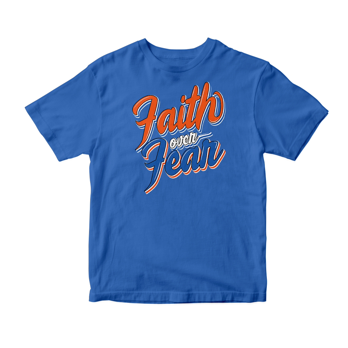 'Faith Over Fear' in Knicks CW Unisex Short Sleeve Tee