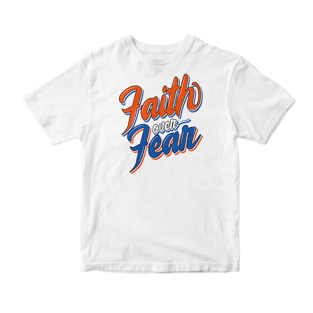 'Faith Over Fear' in Knicks CW Unisex Short Sleeve Tee