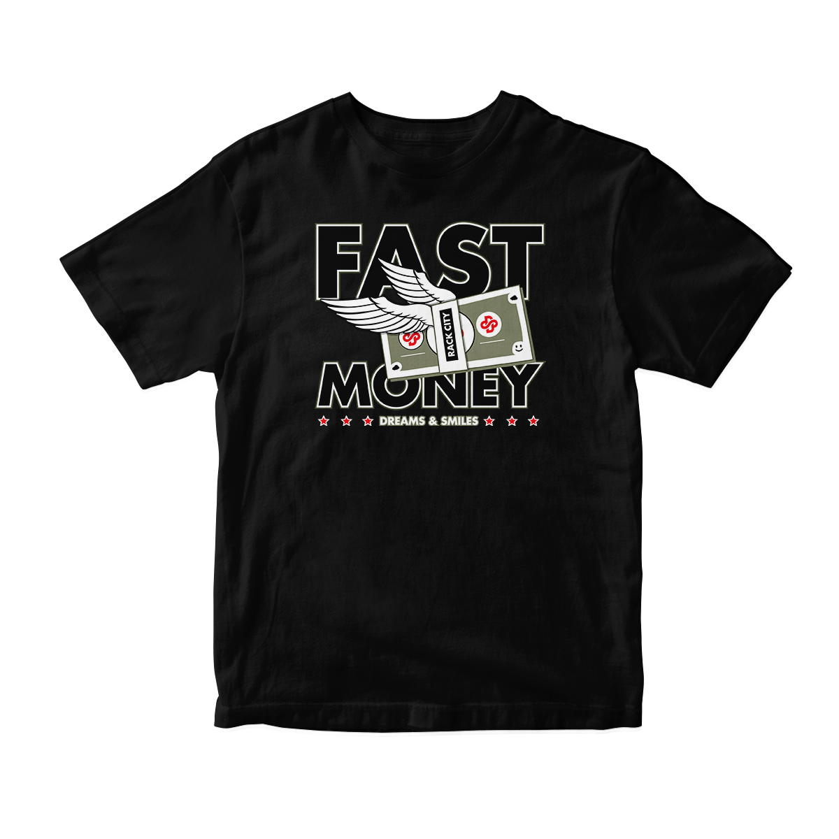 'Fast Money' in Medium Olive CW Short Sleeve Tee