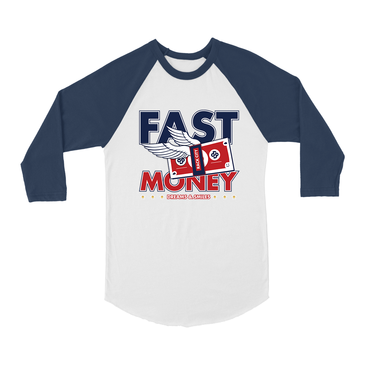 'Fast Money' in FIBA 4 CW Men's Comfort Baseball Tee