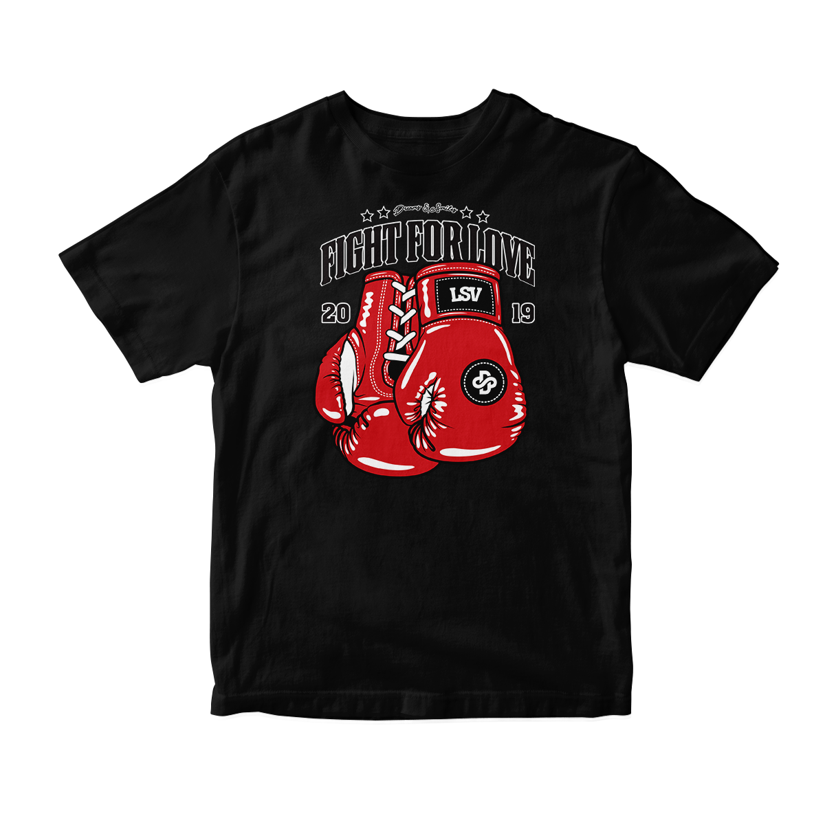 'Fight For Love' in Bred 11 CW Short Sleeve Tee