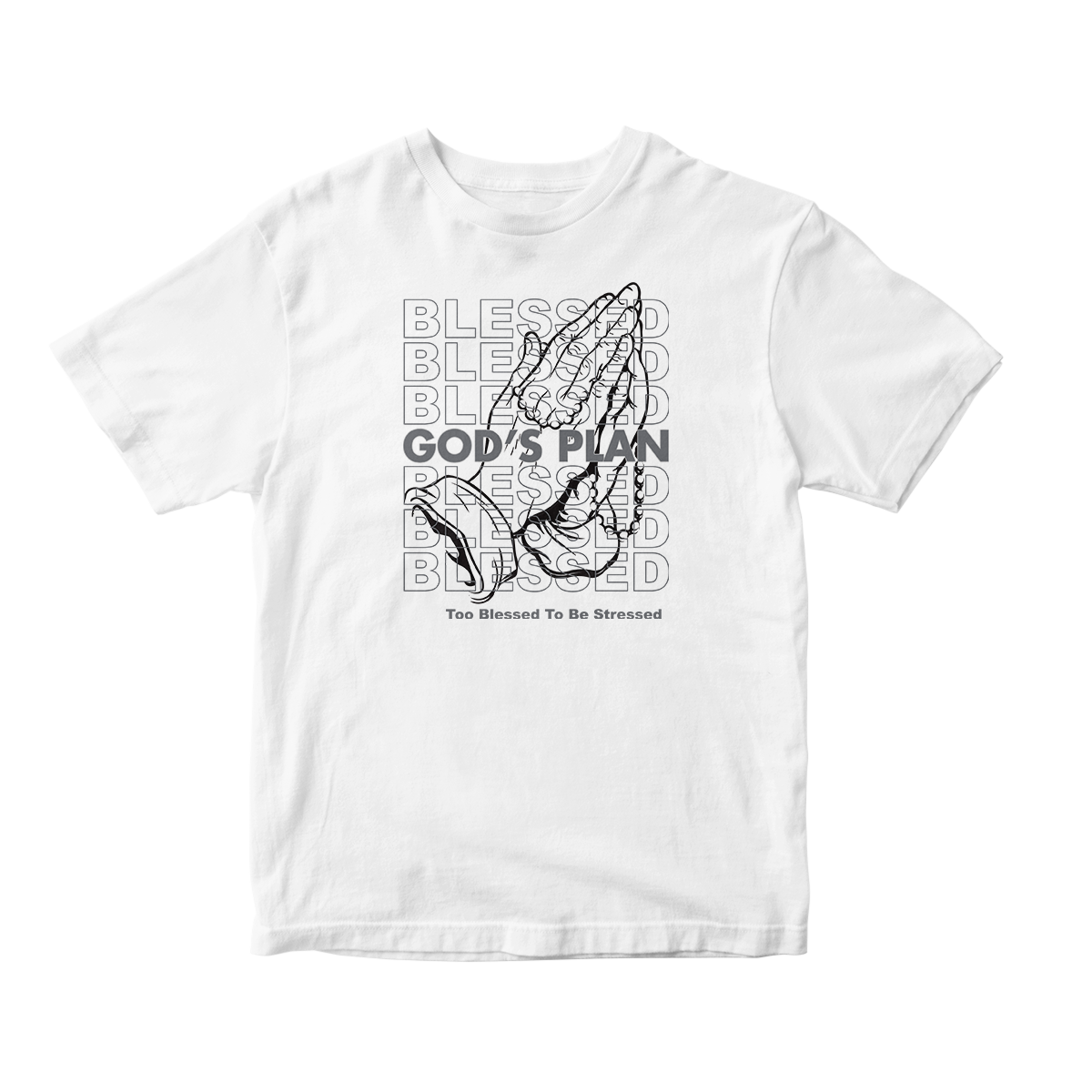 'Gods Plan' in Cool Grey CW Short Sleeve Tee