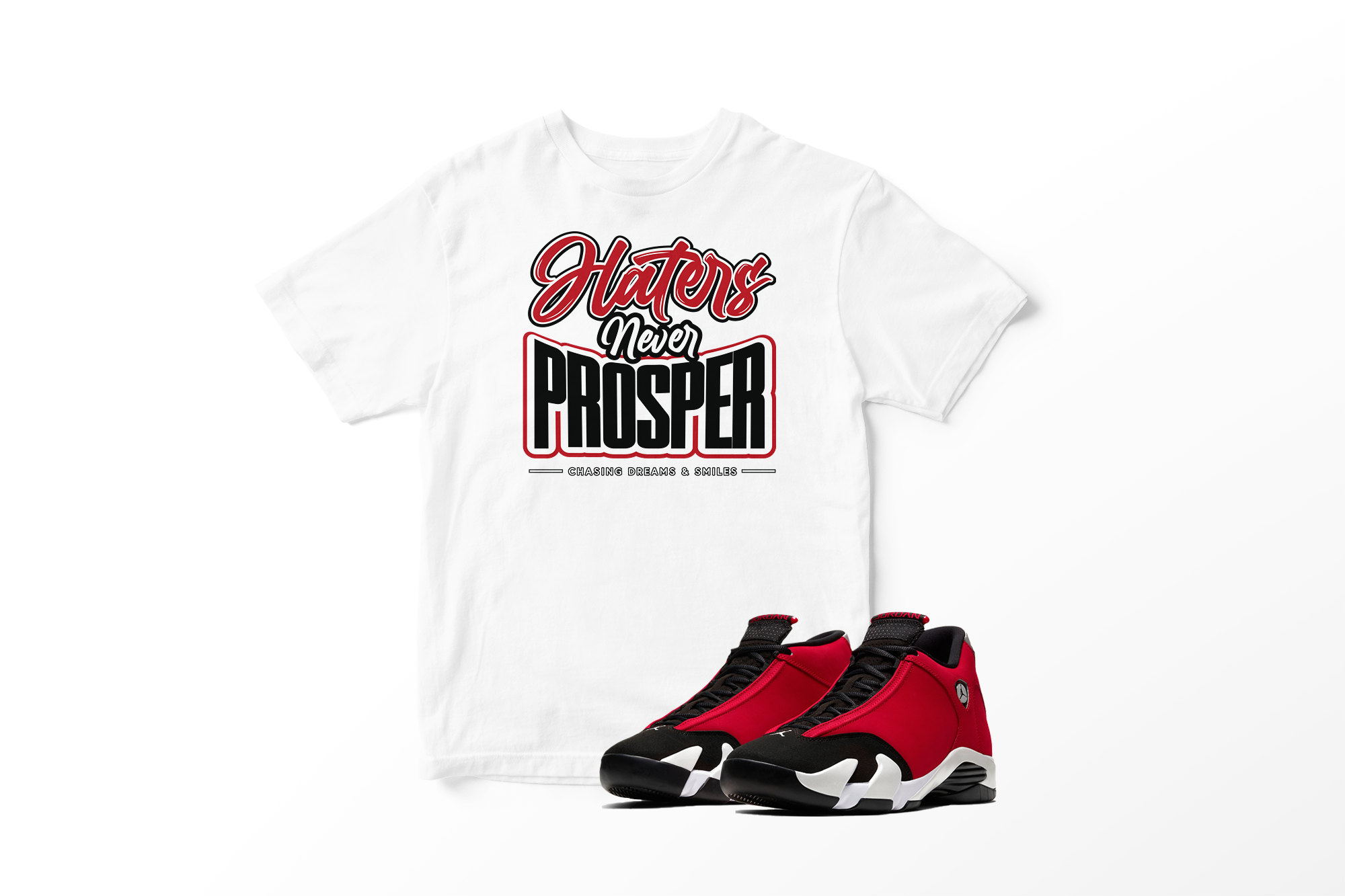 'Haters Never Prosper' in Gym Red 14 CW Short Sleeve Tee