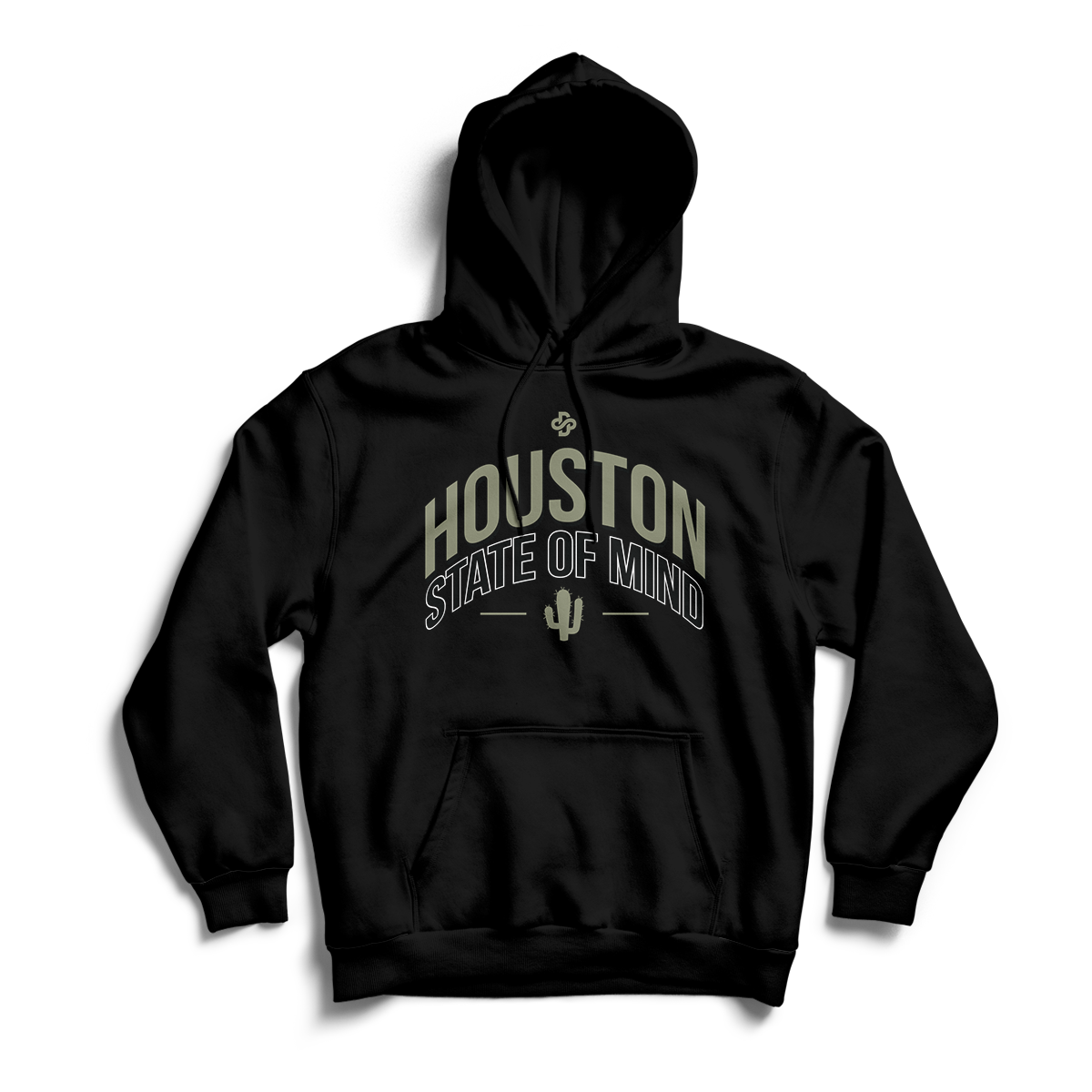 'Houston State of Mind' in Medium Olive CW Unisex Pullover Hoodie