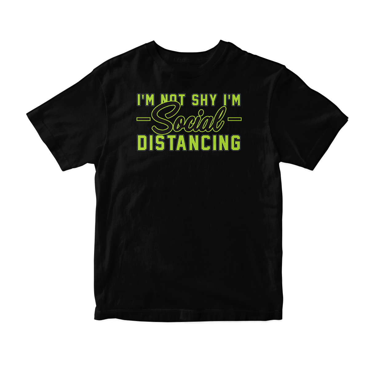 'I'm Not Shy' in Neon 4 CW Short Sleeve Tee