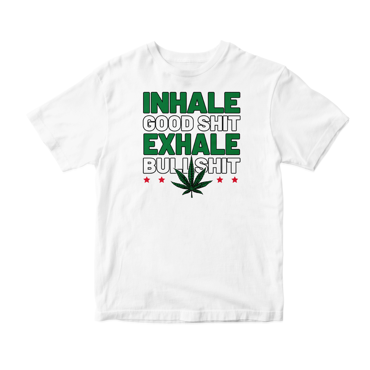 'Inhale' in Pine Green CW Short Sleeve Tee