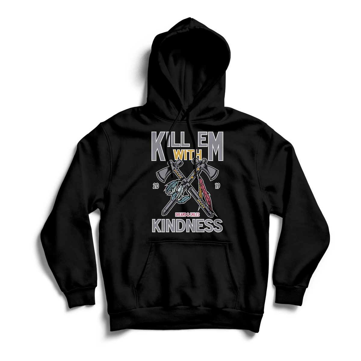 'Kill Em With Kindness' in N7 Pendleton CW Unisex Pullover Hoodie