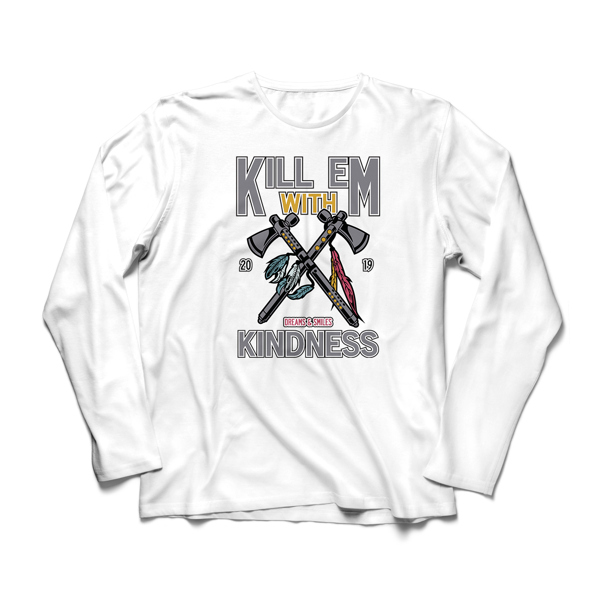 'Kill Em With Kindness' in N7 Pendleton CW Men's Comfort Long Sleeve