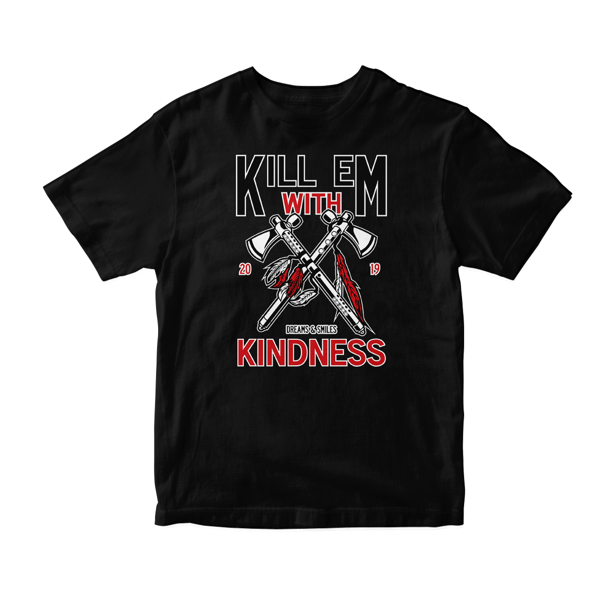 'Kill Em With Kindness' in Bred 11 CW Short Sleeve Tee