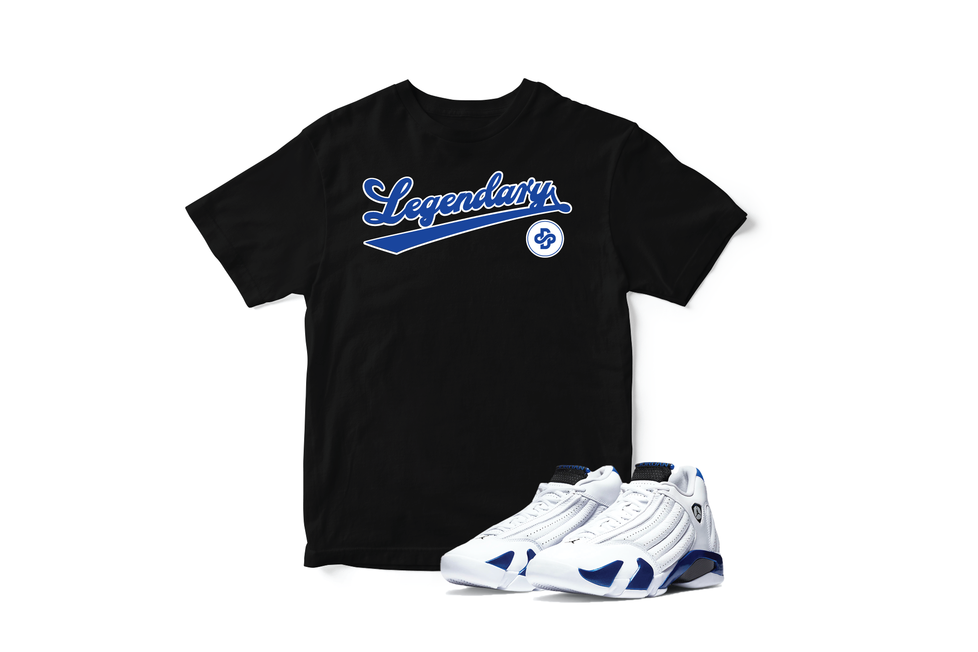 'Legendary' Custom Graphic Short Sleeve T-Shirt To Match Air Jordan 14 Hyper Royal