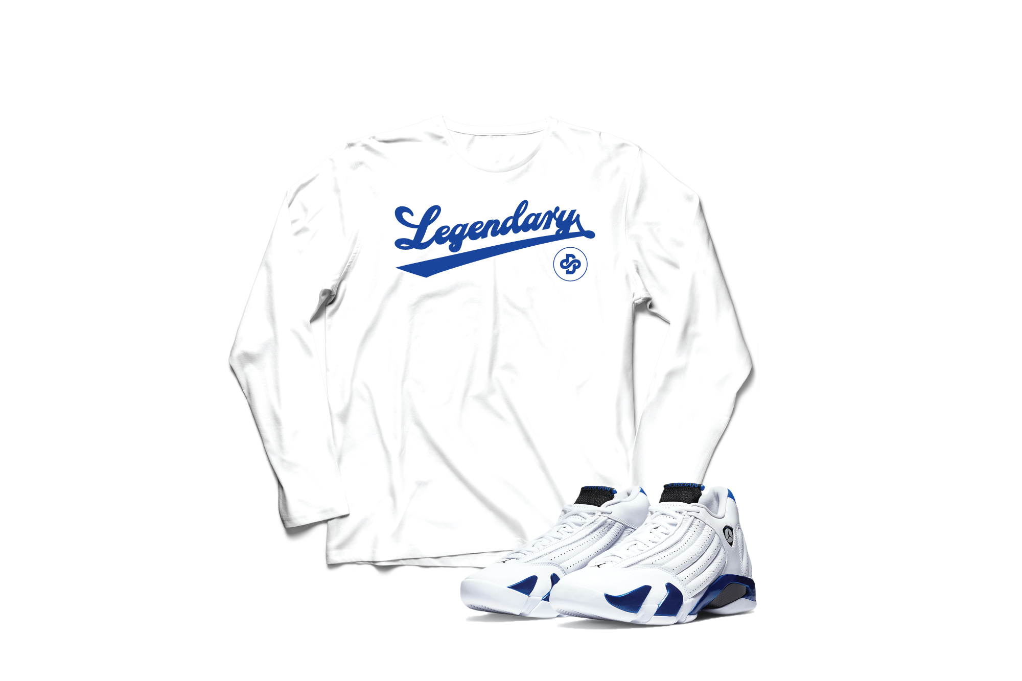 'Legendary' Custom Graphic Long Sleeve Tee To Match Air Jordan 14 Hyper Royal