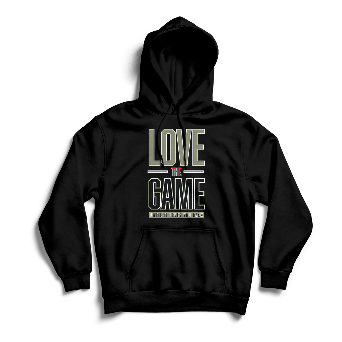 'Love The Game' in Medium Olive CW Unisex Pullover Hoodie