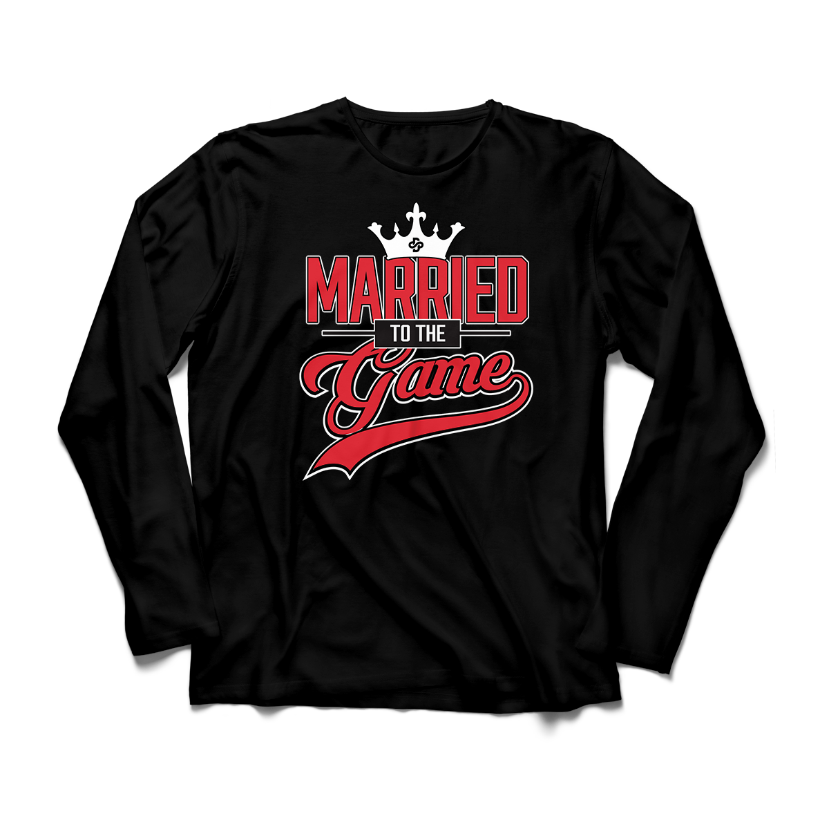 'Married To The Game' in Bred 11 CW Men's Comfort Long Sleeve
