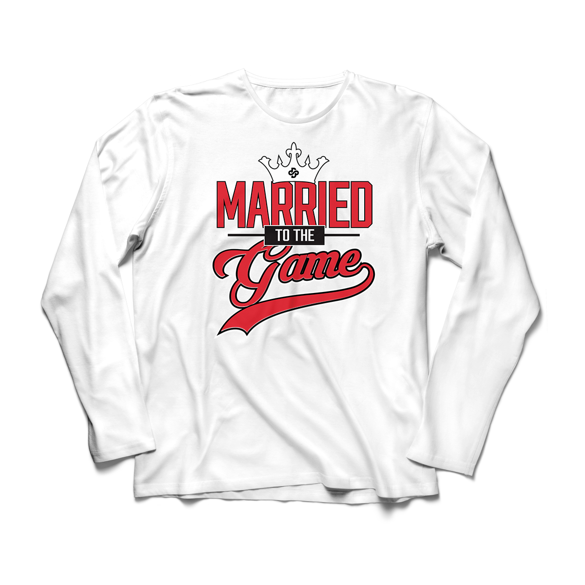 'Married To The Game' in Bred 11 CW Men's Comfort Long Sleeve